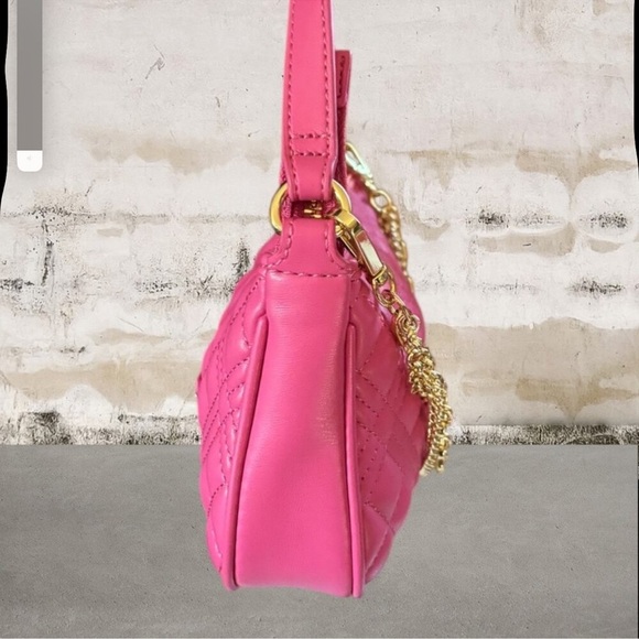 Love Moschino NWOT Hot Pink Quilted Logo Shoulder Bag - Picture 5 of 14